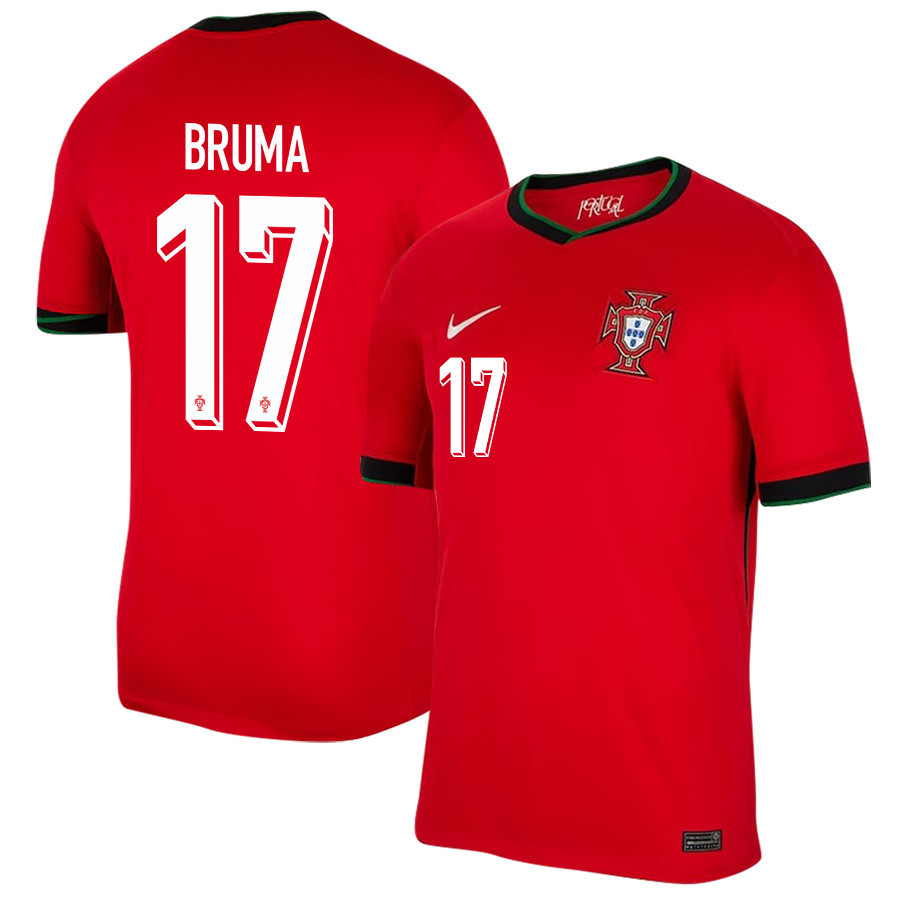 Bruma 17 Portugal National Team 2024/25 Home Men Jersey - Red cheap jerseys for sale - CheapJerseys.Shop
