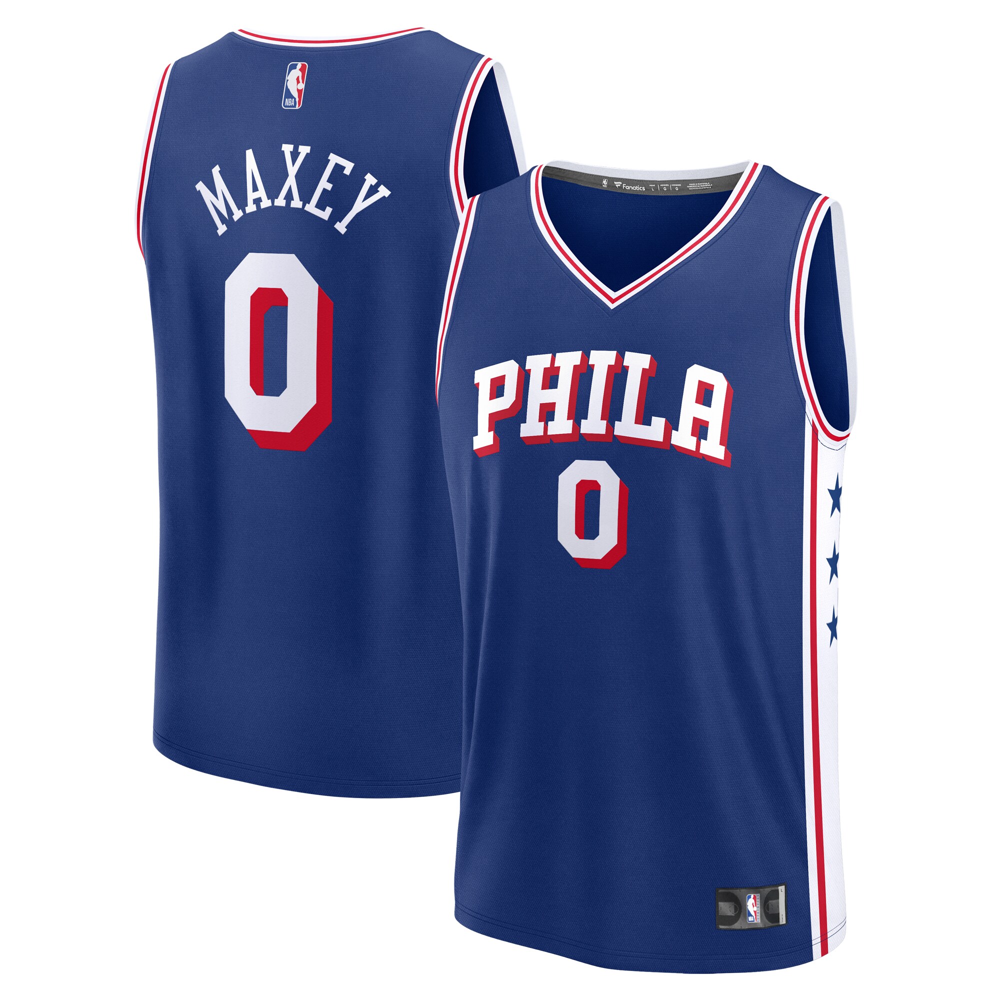 Tyrese Maxey Philadelphia 76ers Fanatics Youth Fast Break Replica Player Jersey - Icon Edition - Royal cheap jerseys for sale - CheapJerseys.Shop