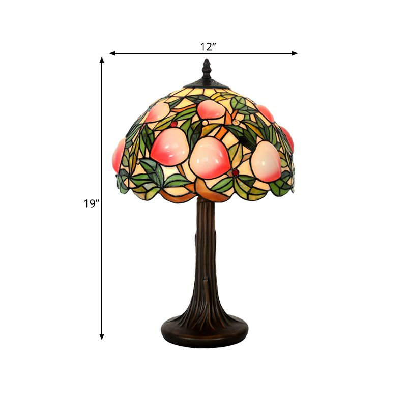 Peach Stained Glass Night Lamp