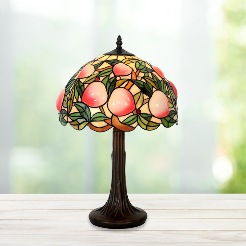 Peach Stained Glass Night Lamp