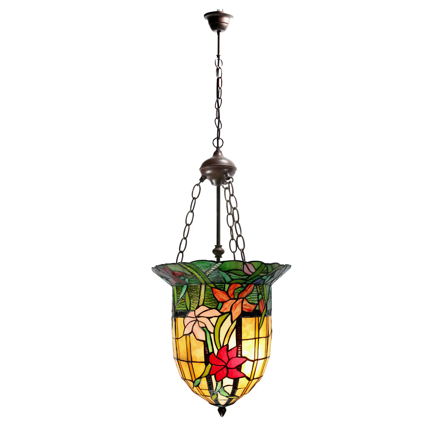 Fabulous Antique Style iris flower Uplihgter Pendant Lights