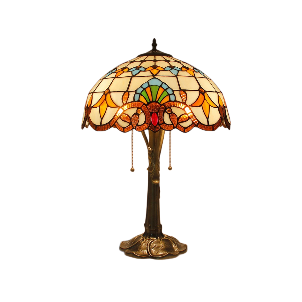 Painted Glass Table Light