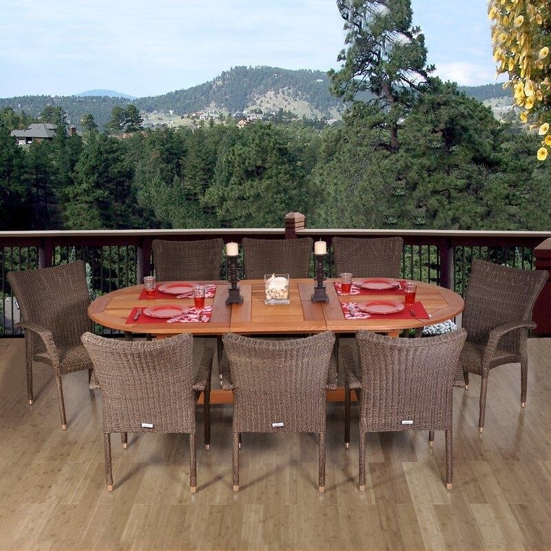 Eckman Oval 8 - Person 71'' Long Dining Set