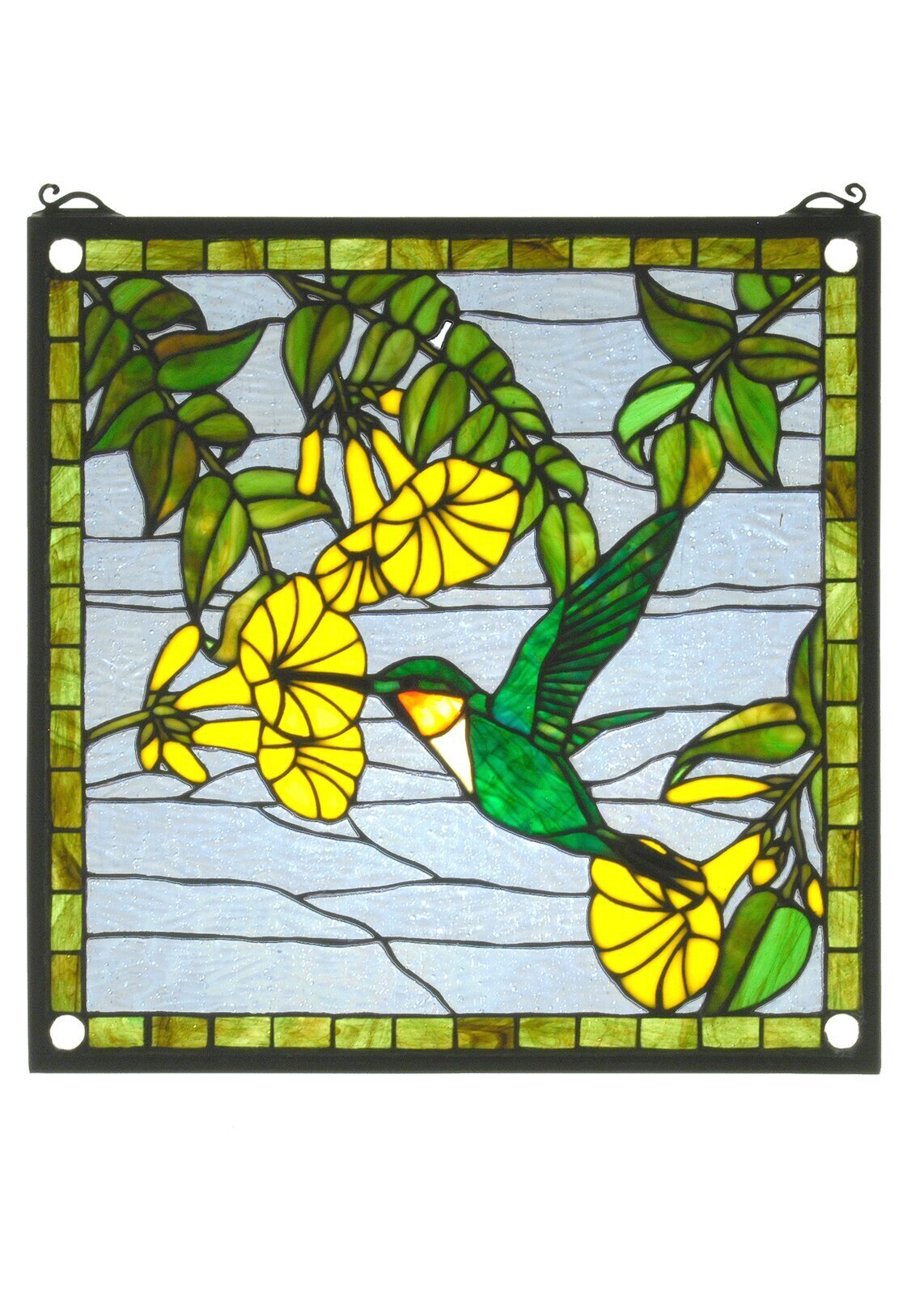 Hummingbird Stained Glass Window