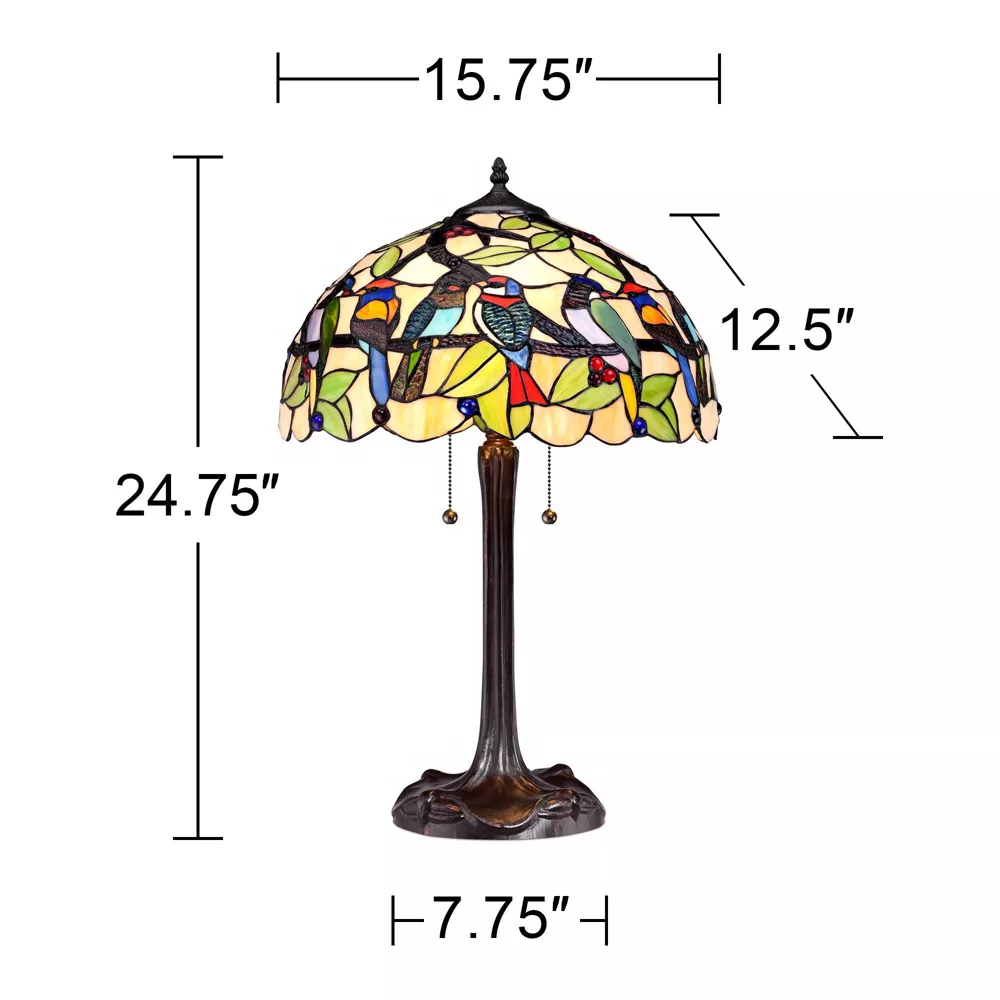 Birds Antique Style Table Lamp