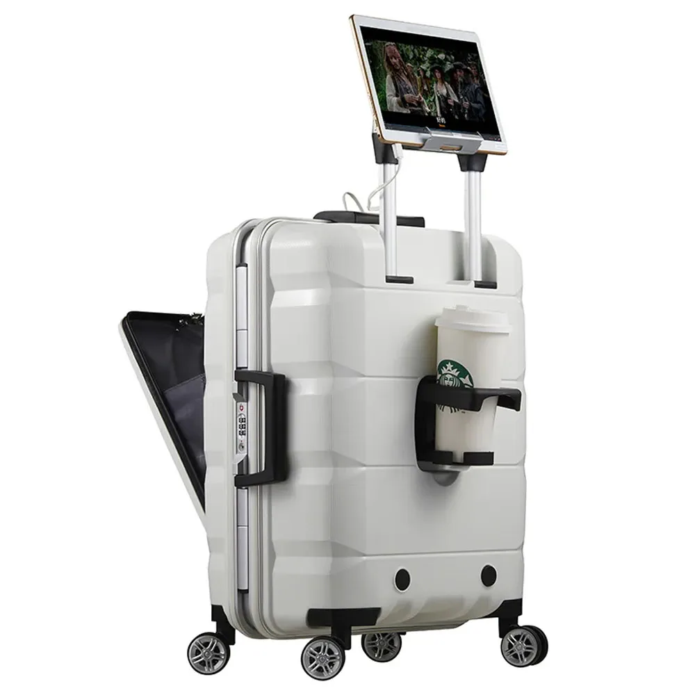 STYLISH ALL-IN-ONE SUITCASE WITH CHARGING CABLE