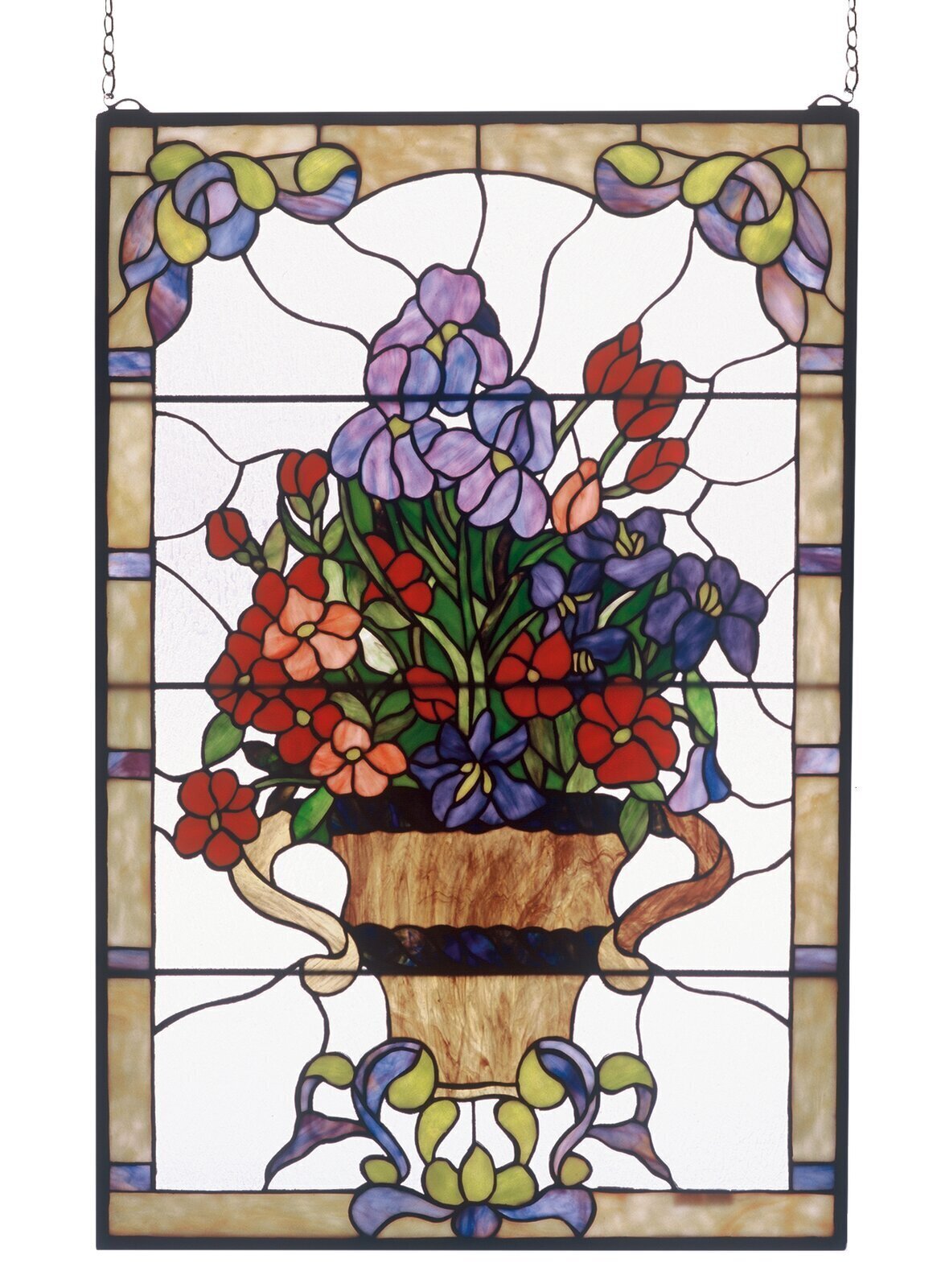 Floral Arrangement Stained Glass Window