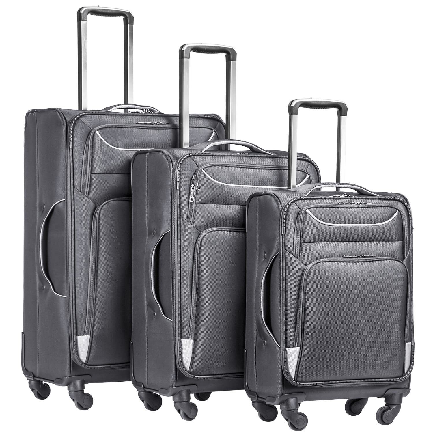 🔥3 Piece Set Suitcase Spinner lightweight🔥Gray