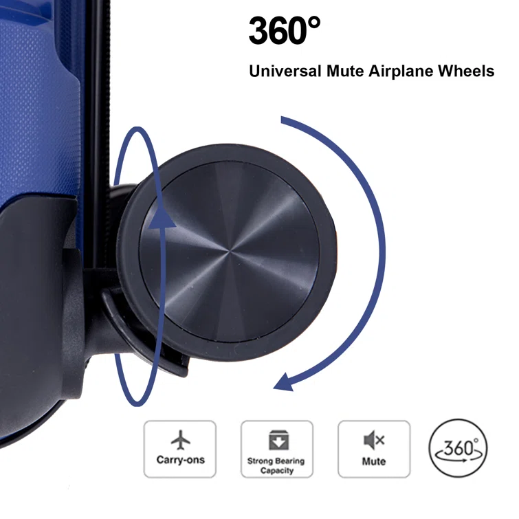3 Piece Luggage Sets Suitcase Lightweight TSA Lock Spinner