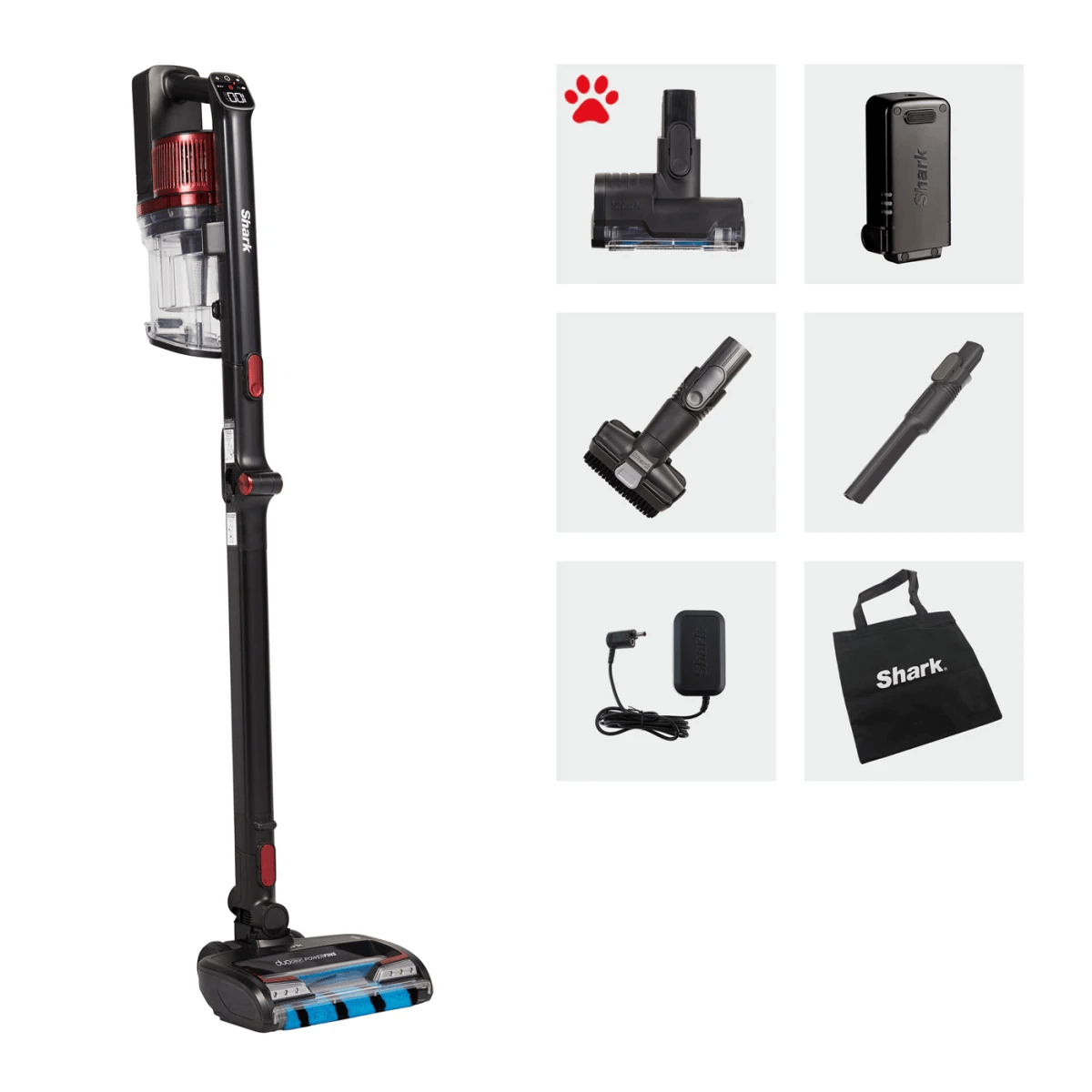 Shark Anti Hair Wrap Cordless Pet Vacuum - Black & Red | IZ300UKT