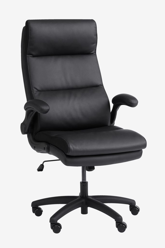 Office chair KASTBJERG black faux leather