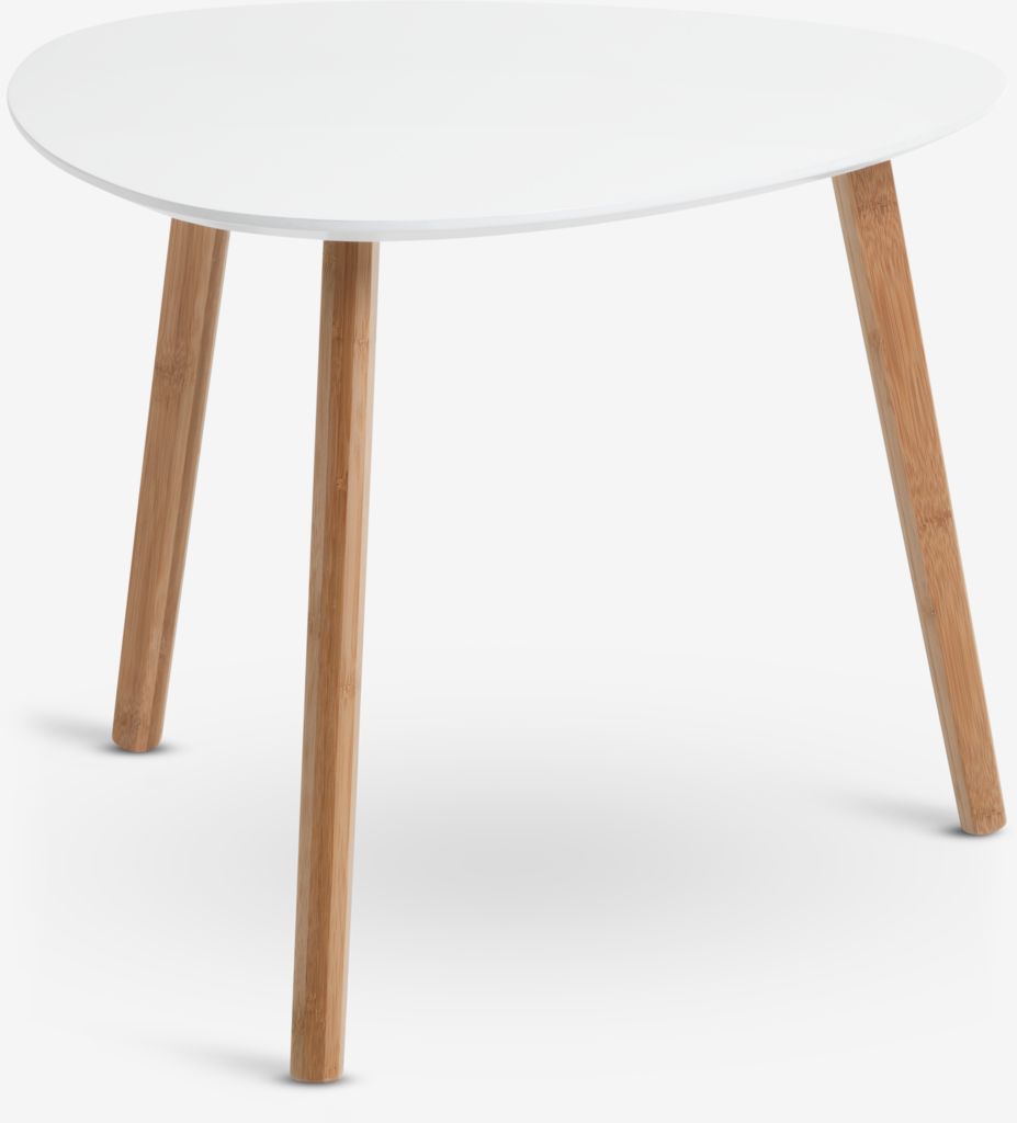 End table TAPS 55x55 white/bamboo