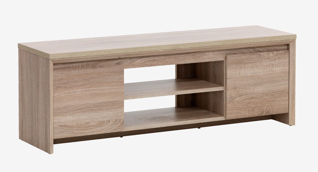 TV bench HASLUND 2 doors oak