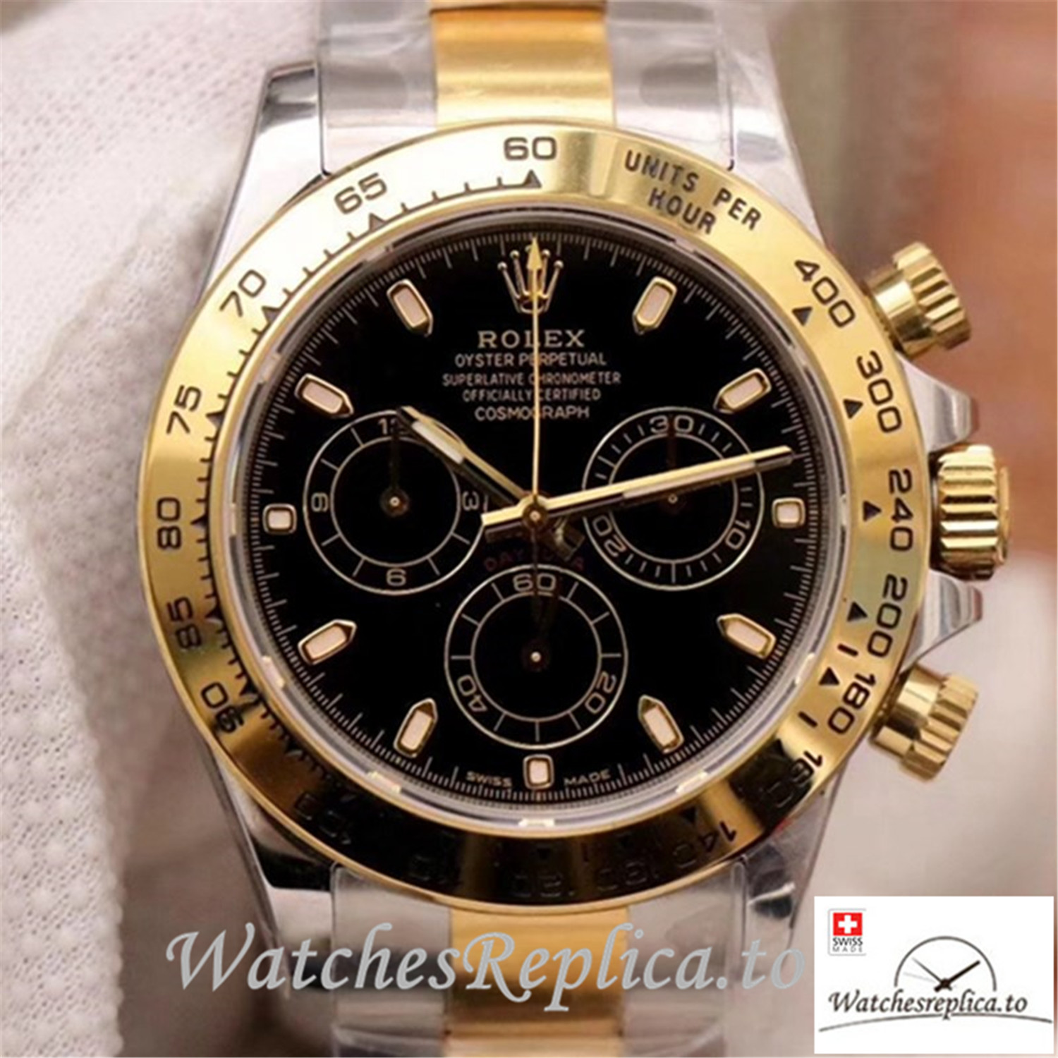 Swiss Rolex Daytona Cosmograph Replica M116503-0004 Silver And Gold Strap 40MM - Replica Watches Shop