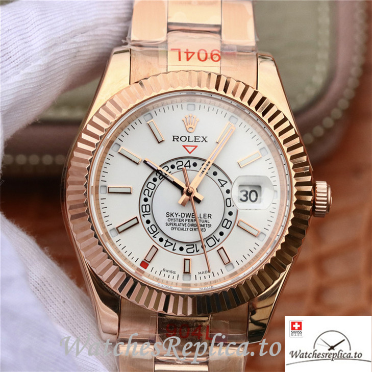 Swiss Rolex Oyster Perpetual Replica 326935-0005 Rose Gold strap 42MM - Replica Watches Shop