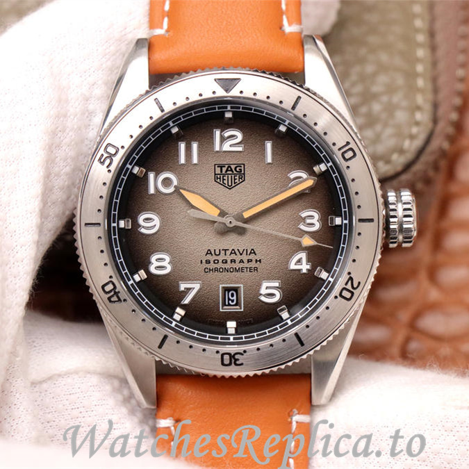 Tag Heuer Replica Autavia Leather strap 42MM - Replica Watches Shop