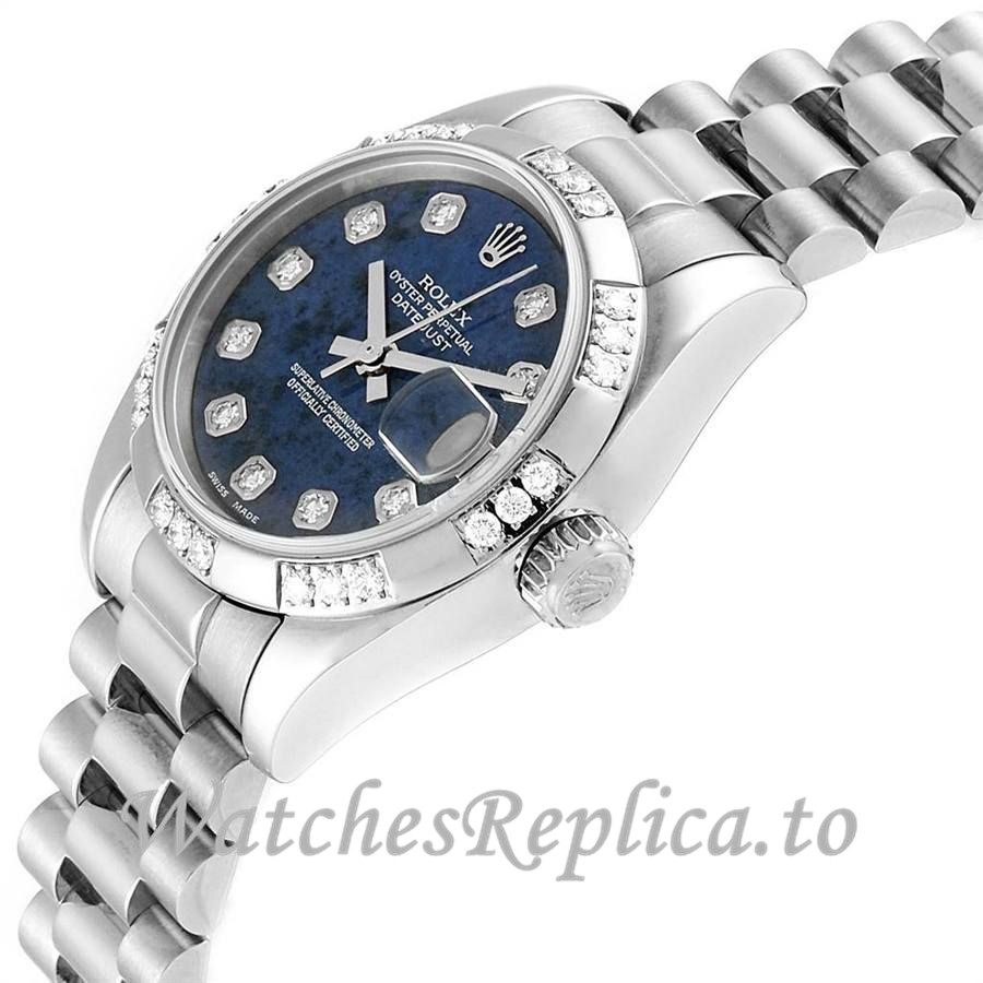 Replica Rolex Datejust 179369 Presidential Diamond Bezel Women's 26MM - Replica Watches Shop