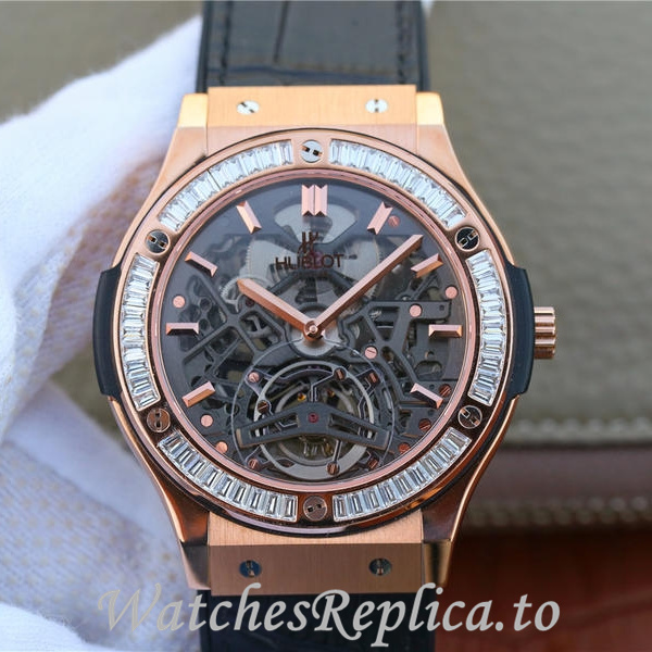 Hublot Replica HUBLOT Leather strap 42MM - Replica Watches Shop