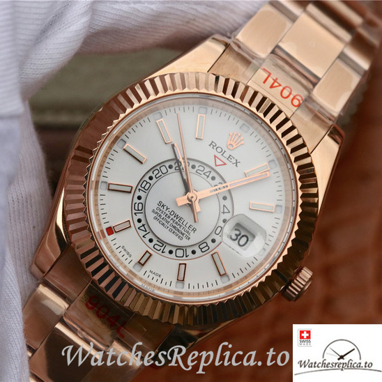 Swiss Rolex Oyster Perpetual Replica 326935-0005 Rose Gold strap 42MM - Replica Watches Shop