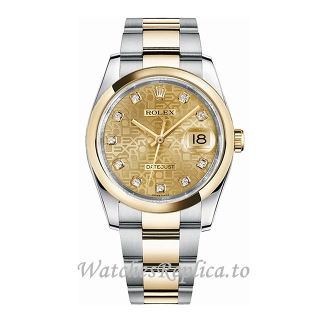 Replica Rolex Datejust 116203-34 36MM Stainless steel strap Mens Watch - Replica Watches Shop