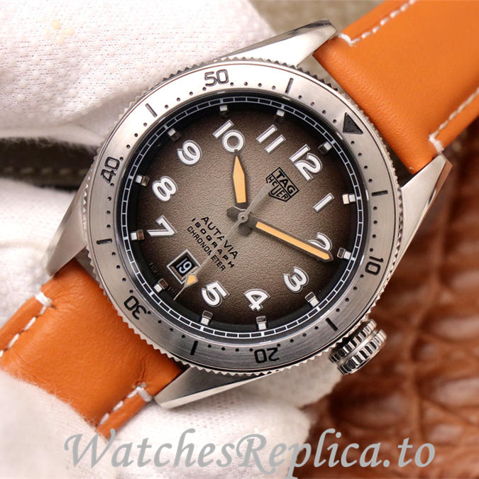 Tag Heuer Replica Autavia Leather strap 42MM - Replica Watches Shop