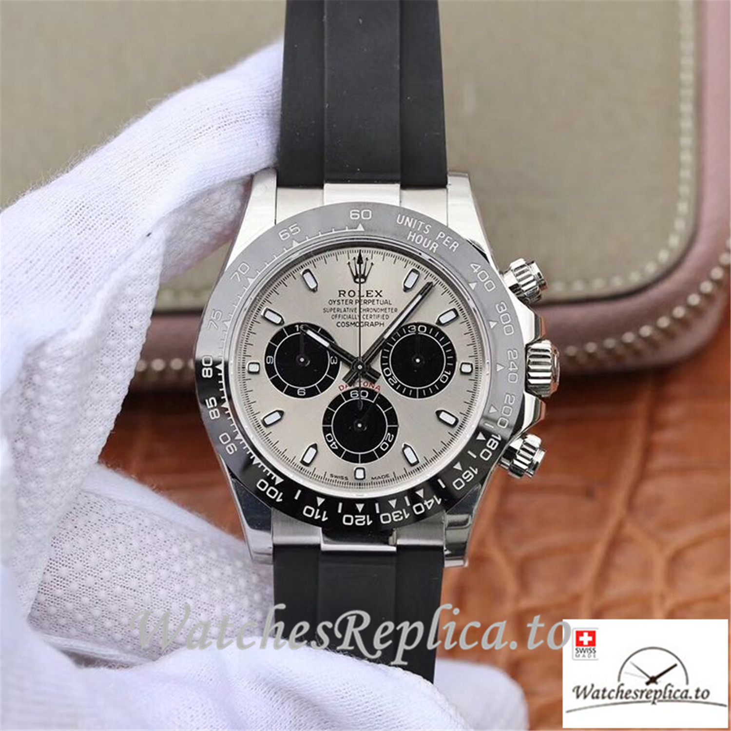Swiss Rolex Daytona Cosmograph Replica 116519LN 001 Black Strap 40MM - Replica Watches Shop