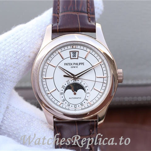 Patek Philippe Replica Complications 5205G-001 Leather strap 40MM - Replica Watches Shop