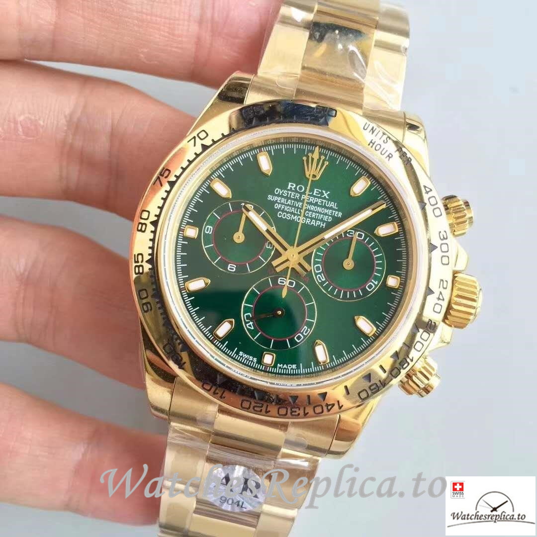 Swiss Rolex Daytona Cosmograph Replica 116508 Yellow Gold Strap 40MM - Replica Watches Shop