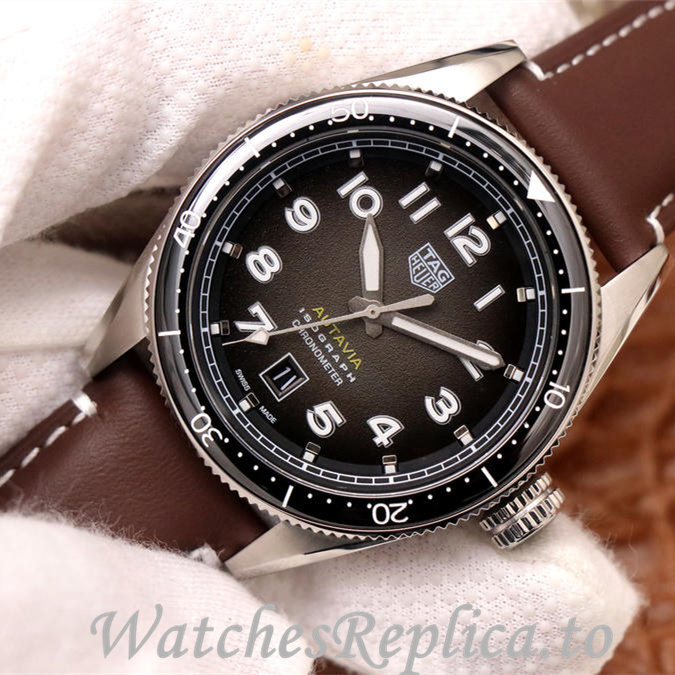 Tag Heuer Replica Autavia Leather strap 42MM - Replica Watches Shop