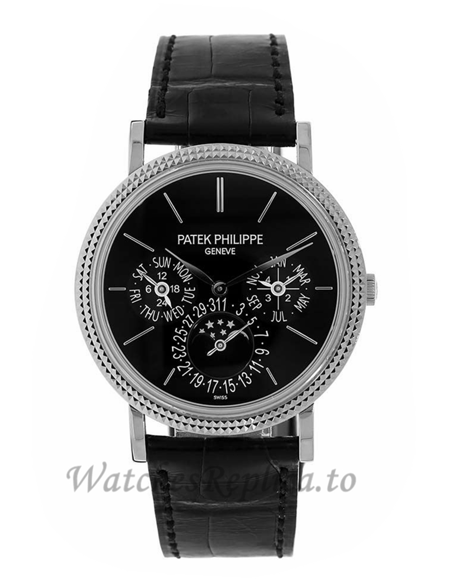 Patek Philippe Replica Grand Complications White Gold Perpetual Calendar Watch 5139G010 - Replica Watches Shop