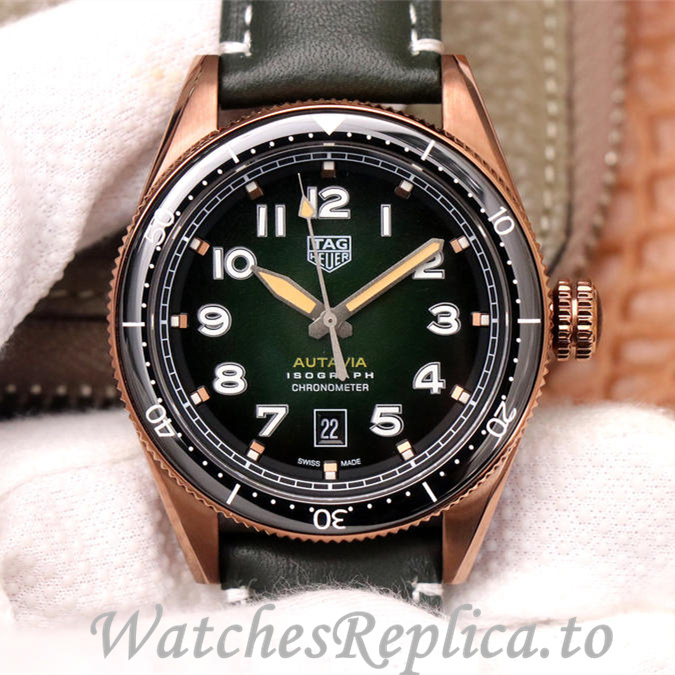 Tag Heuer Replica Autavia Leather strap 42MM - Replica Watches Shop