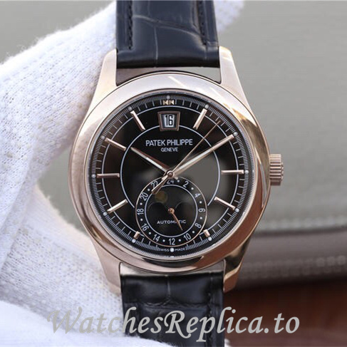 Patek Philippe Replica Complications 5205G-001 Leather strap 40MM - Replica Watches Shop