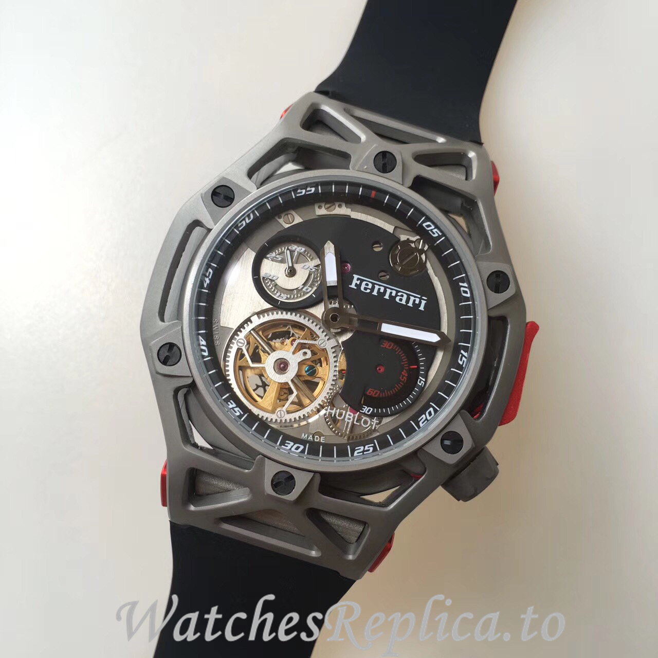 Hublot Replica Ferrari Rubber strap 43MM - Replica Watches Shop