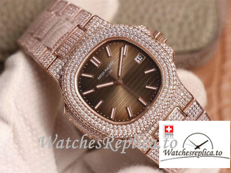 Swiss Patek Philippe Nautilus Replica 5711-1R Diamonds Bezel 40MM - Replica Watches Shop