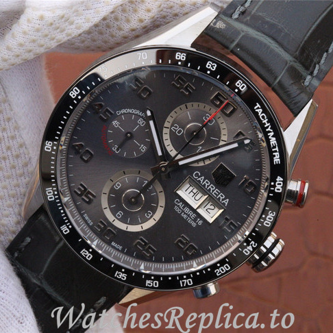 Tag Heuer Replica Carrera Leather strap 43MM - Replica Watches Shop