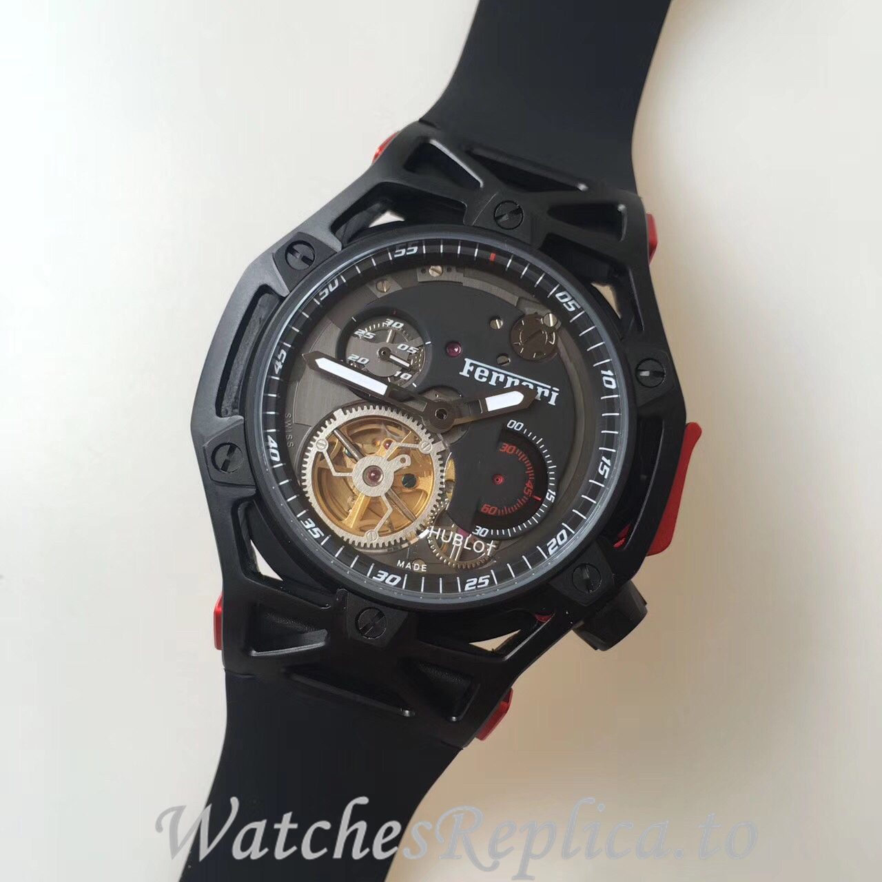 Hublot Replica Ferrari Rubber strap 43MM - Replica Watches Shop