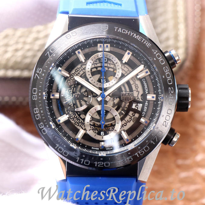 Tag Heuer Replica Carrera Rubber strap 45MM - Replica Watches Shop