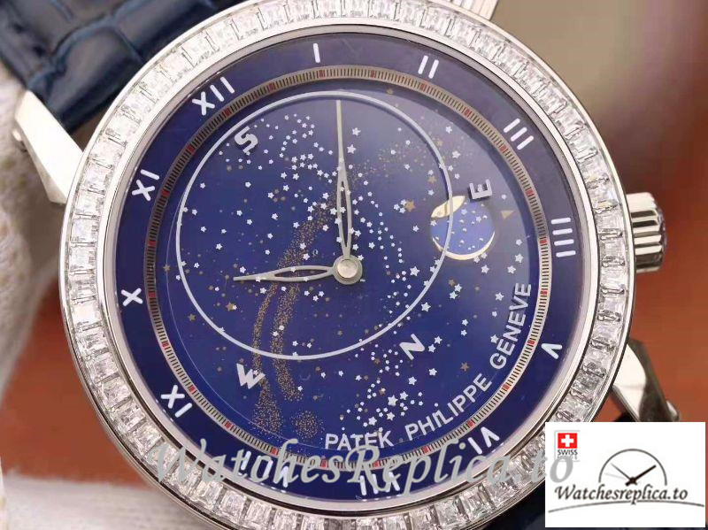 Swiss Patek Philippe Grand Complications Sky Moon Celestial Replica 5102G 001 Black Strap 43MM - Replica Watches Shop