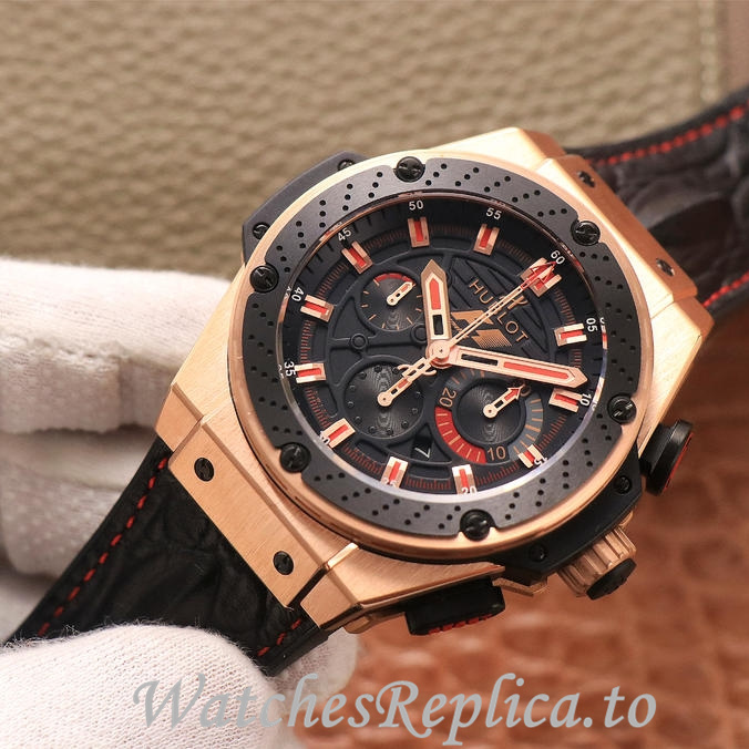 Hublot Replica Ferrari F1 Leather strap 46MM - Replica Watches Shop