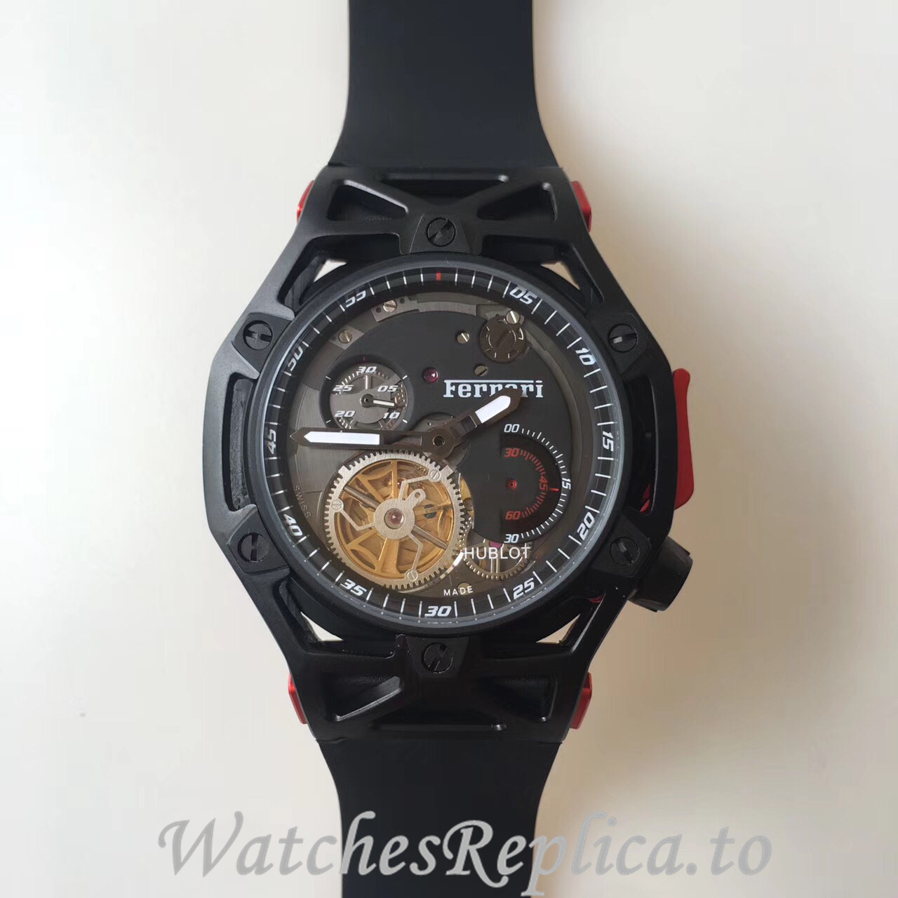 Hublot Replica Ferrari Rubber strap 43MM - Replica Watches Shop
