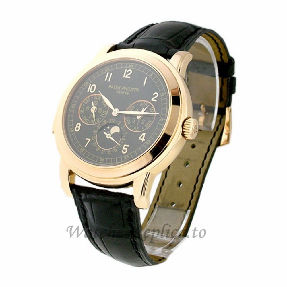 Patek Philippe Replica Grand Complications Rose Gold Perpetual Calendar Watch 5074R001 - Replica Watches Shop