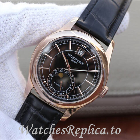 Patek Philippe Replica Complications 5205G-001 Leather strap 40MM - Replica Watches Shop