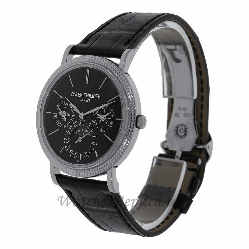Patek Philippe Replica Grand Complications White Gold Perpetual Calendar Watch 5139G010 - Replica Watches Shop