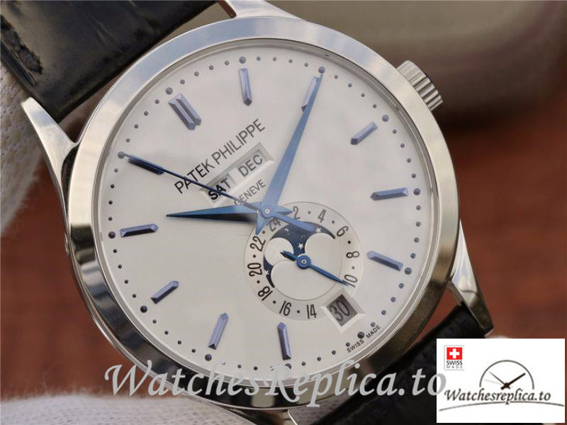 Swiss Patek Philippe Complications Annual Calendar Replica 5396G-011 Black Strap 38MM - Replica Watches Shop