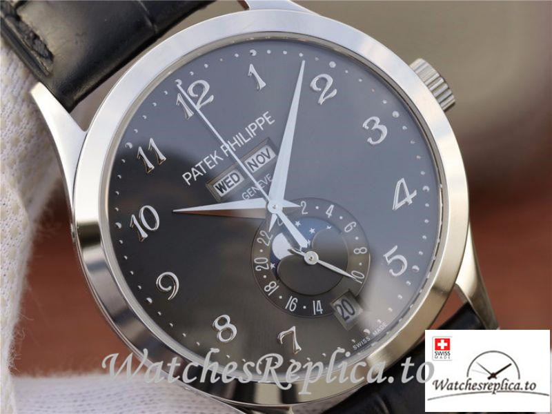 Swiss Patek Philippe Complications Annual Calendar Replica 5396G-014 Black Strap 38MM - Replica Watches Shop