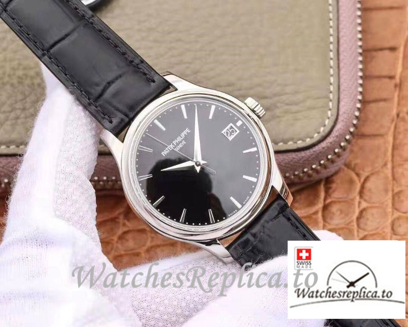 Swiss Patek Philippe Calatrava Replica 5227G-010 Black Strap 39MM×10.2MM - Replica Watches Shop
