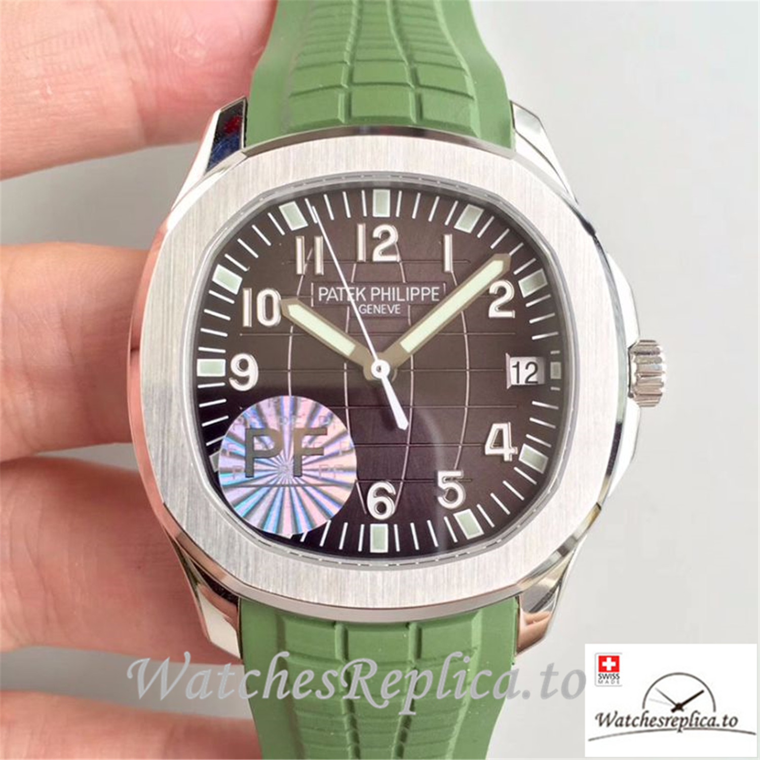 Swiss Patek Philippe Aquanaut Jumbo Replica 5167A-001 001 Green Strap 40.5MM - Replica Watches Shop