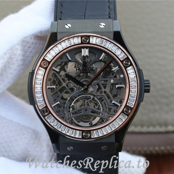 Hublot Replica HUBLOT Leather strap 42MM - Replica Watches Shop