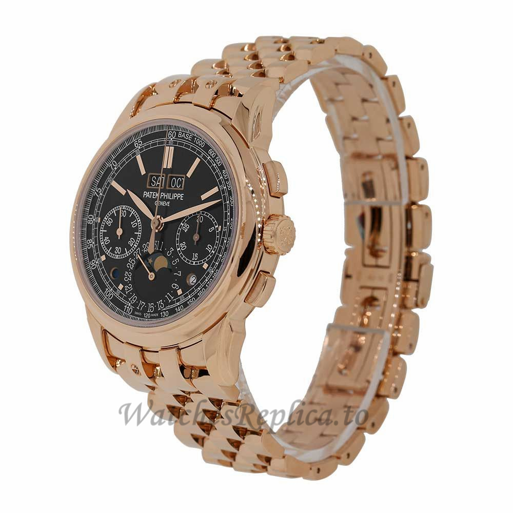 Patek Philippe Replica Grand Complications Rose Gold Chronograph 41MM Watch 527001R001 - Replica Watches Shop