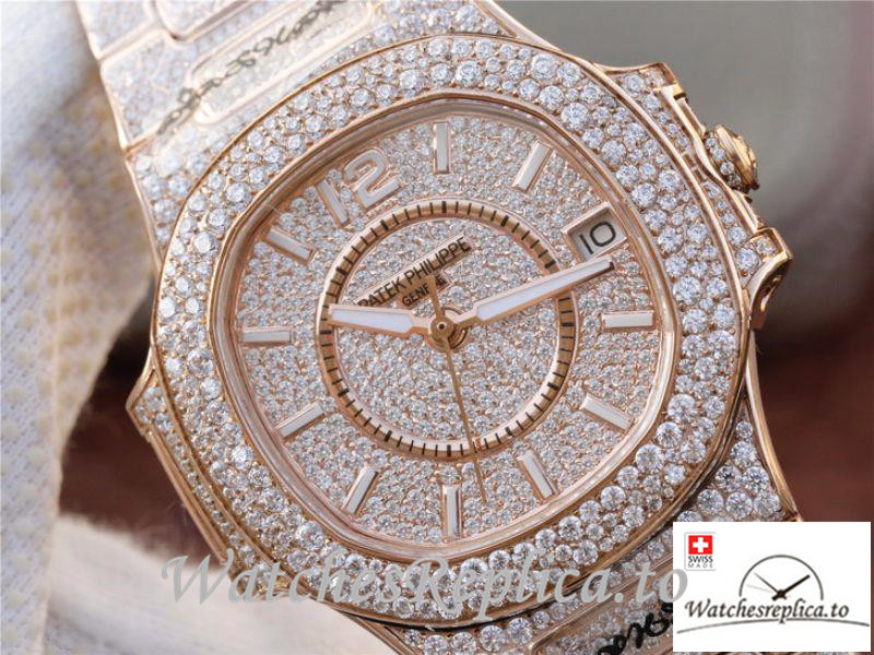 Swiss Patek Philippe Nautilus Jumbo Replica 7021/1R-001 Diamonds Strap 40MM - Replica Watches Shop
